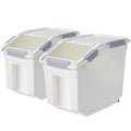 30lb Food Storage Container with Scoop and Wheels, 2 Pack U934