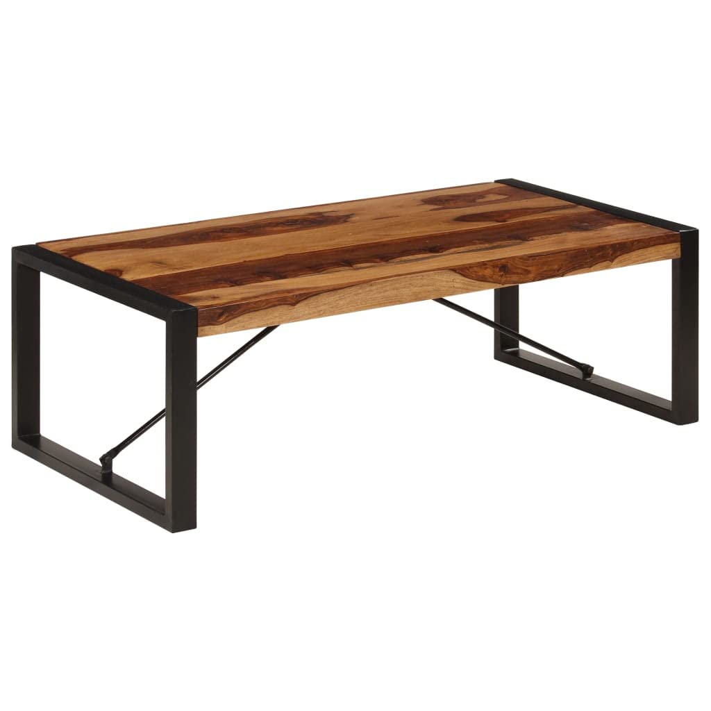 Brown Solid Sheesham Wood Rectangular Coffee Table J766833