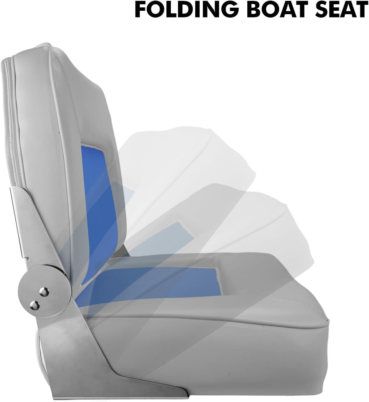 Folding Boat Seat Grey and Blue K387