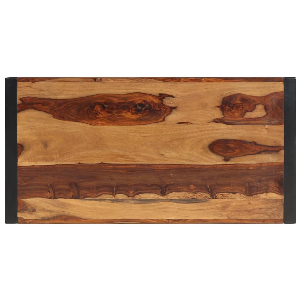 Brown Solid Sheesham Wood Rectangular Coffee Table J766833
