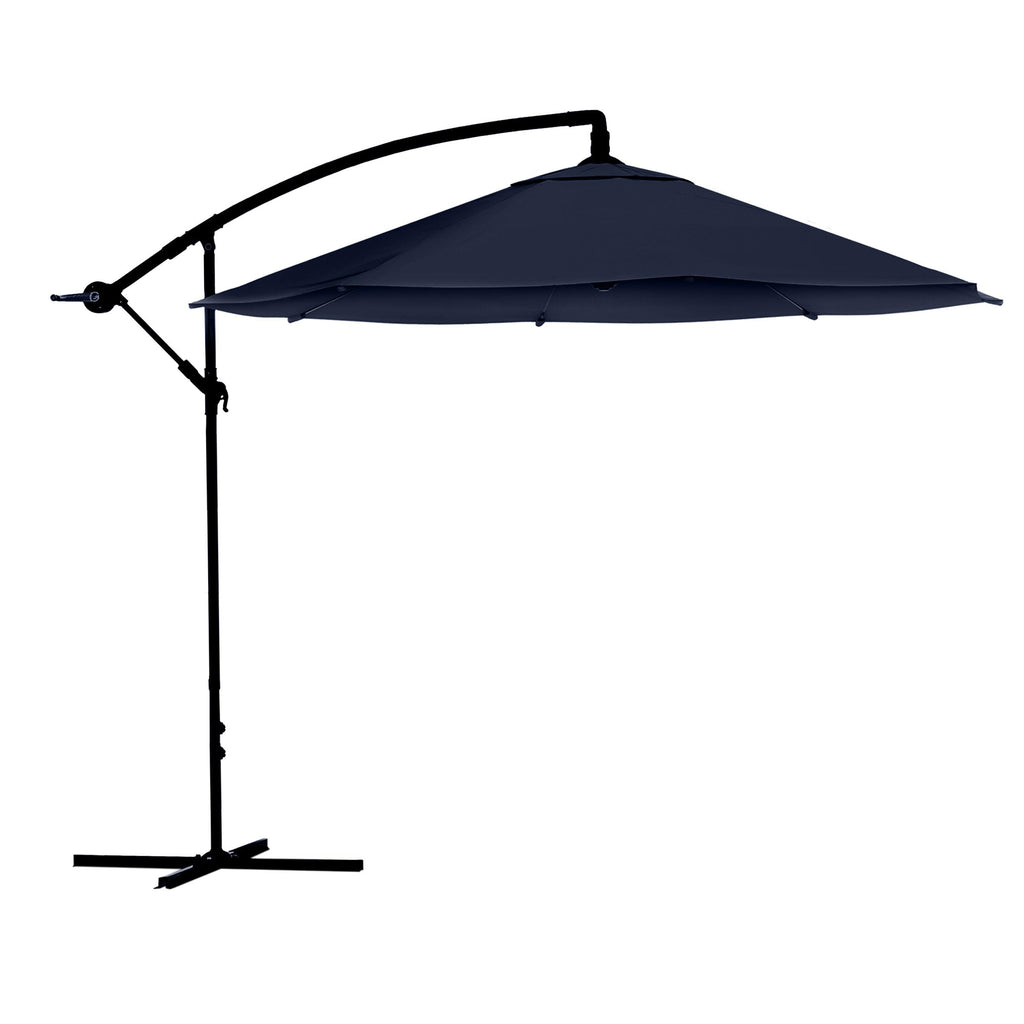 10 Ft Offset Cantilever Patio Umbrella with Cross Base B695