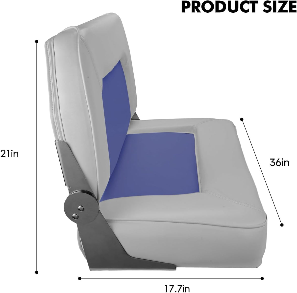 Folding Boat Seat Grey and Blue K387
