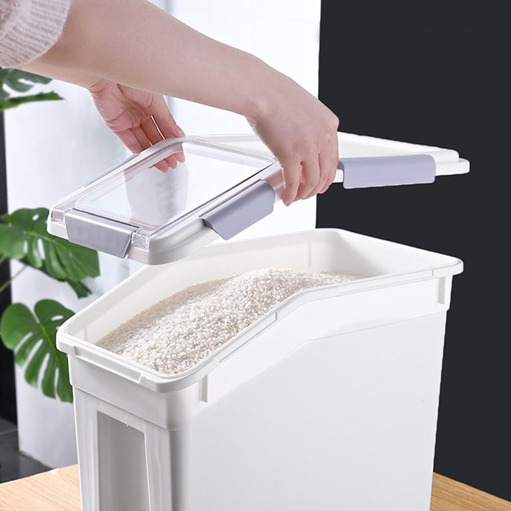 30lb Food Storage Container with Scoop and Wheels, 2 Pack U934