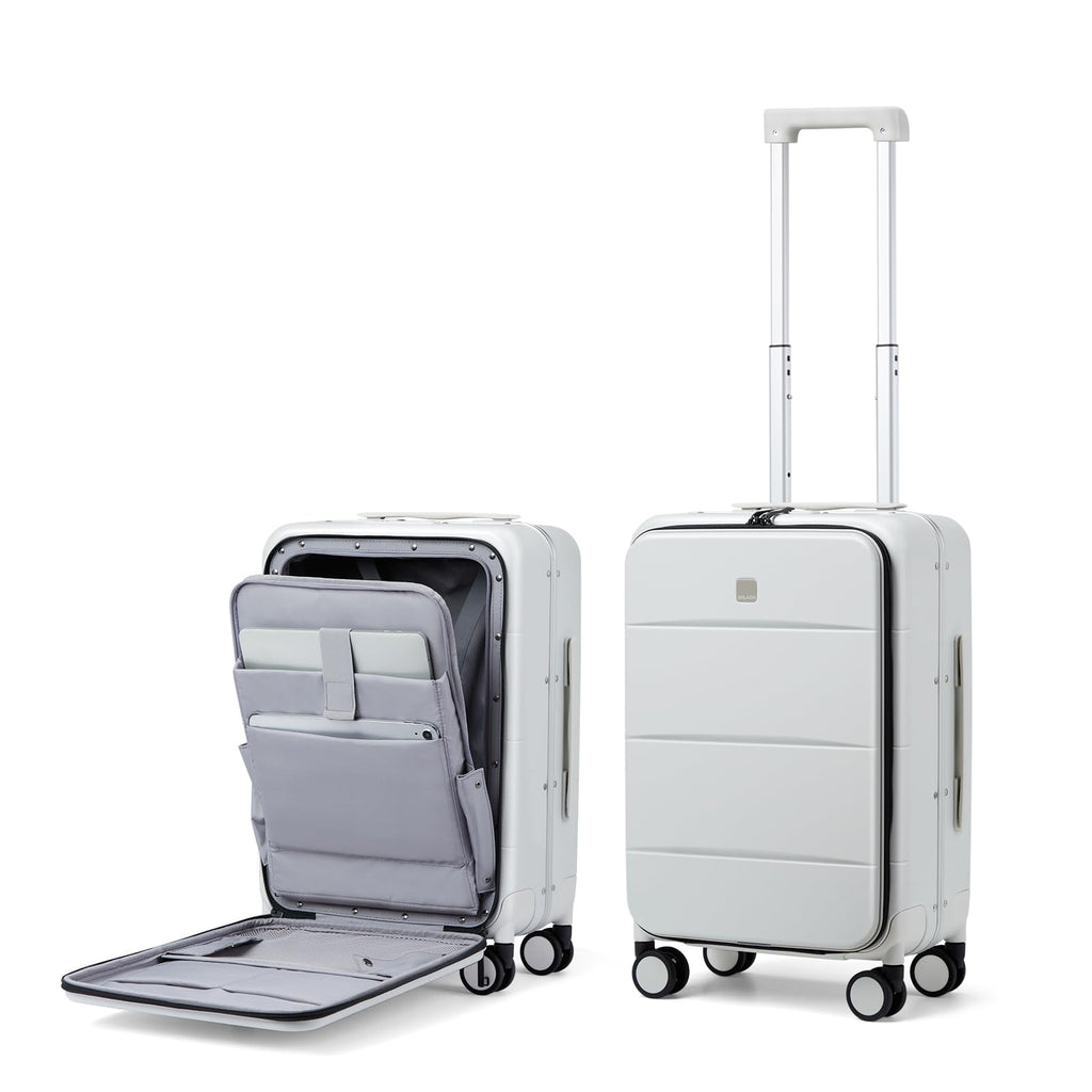 Smoke White 20 Inch Hard Shell Carry On Luggage H169