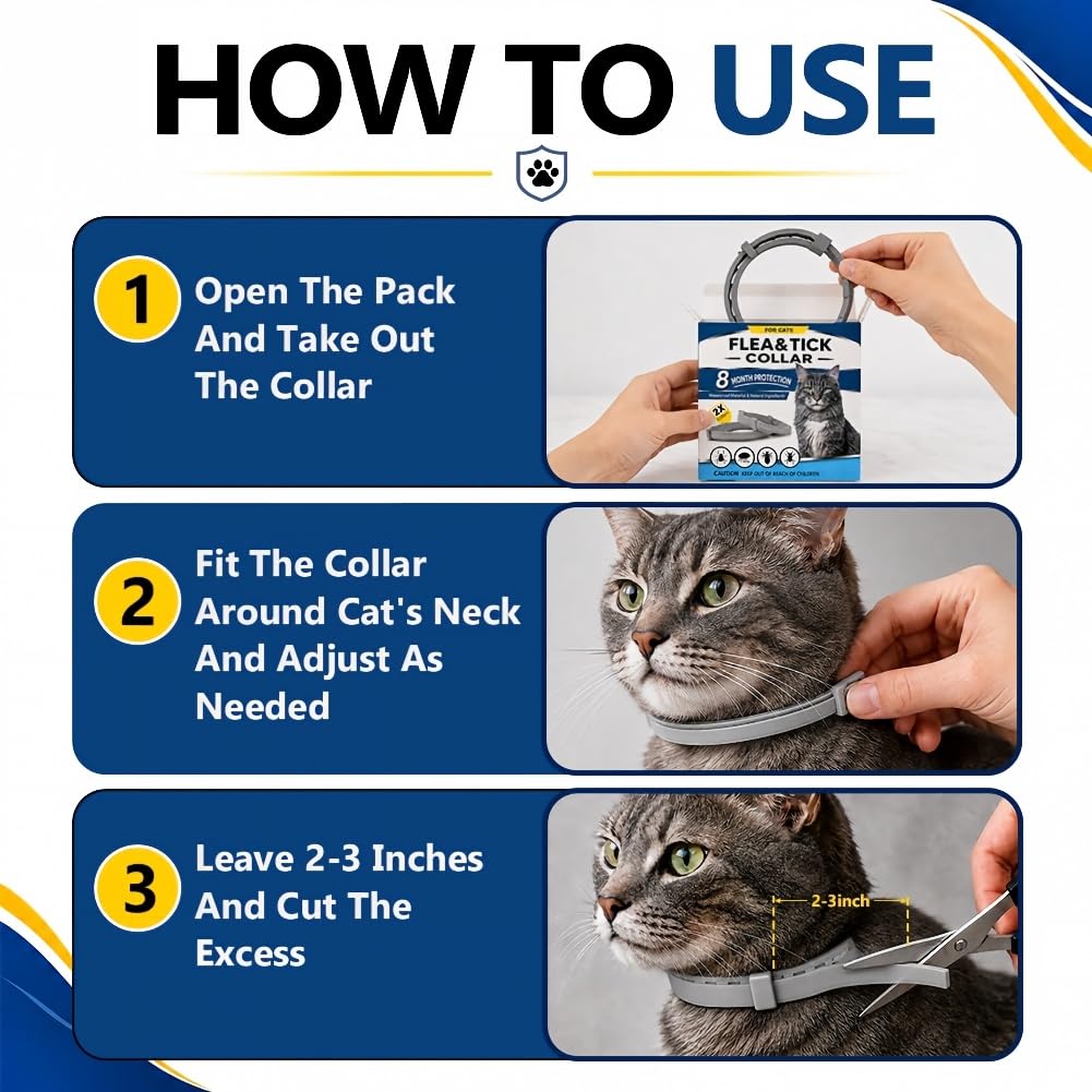 Flea & Tick Collar for Cats 4 Pack T447