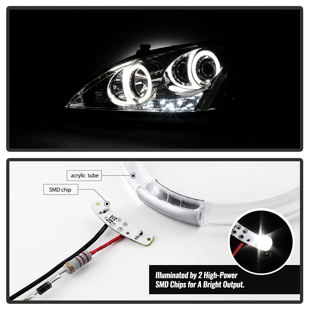 For 2003-2007 Honda Accord LED Projector Headlights, Driver & Passenger Side D27437