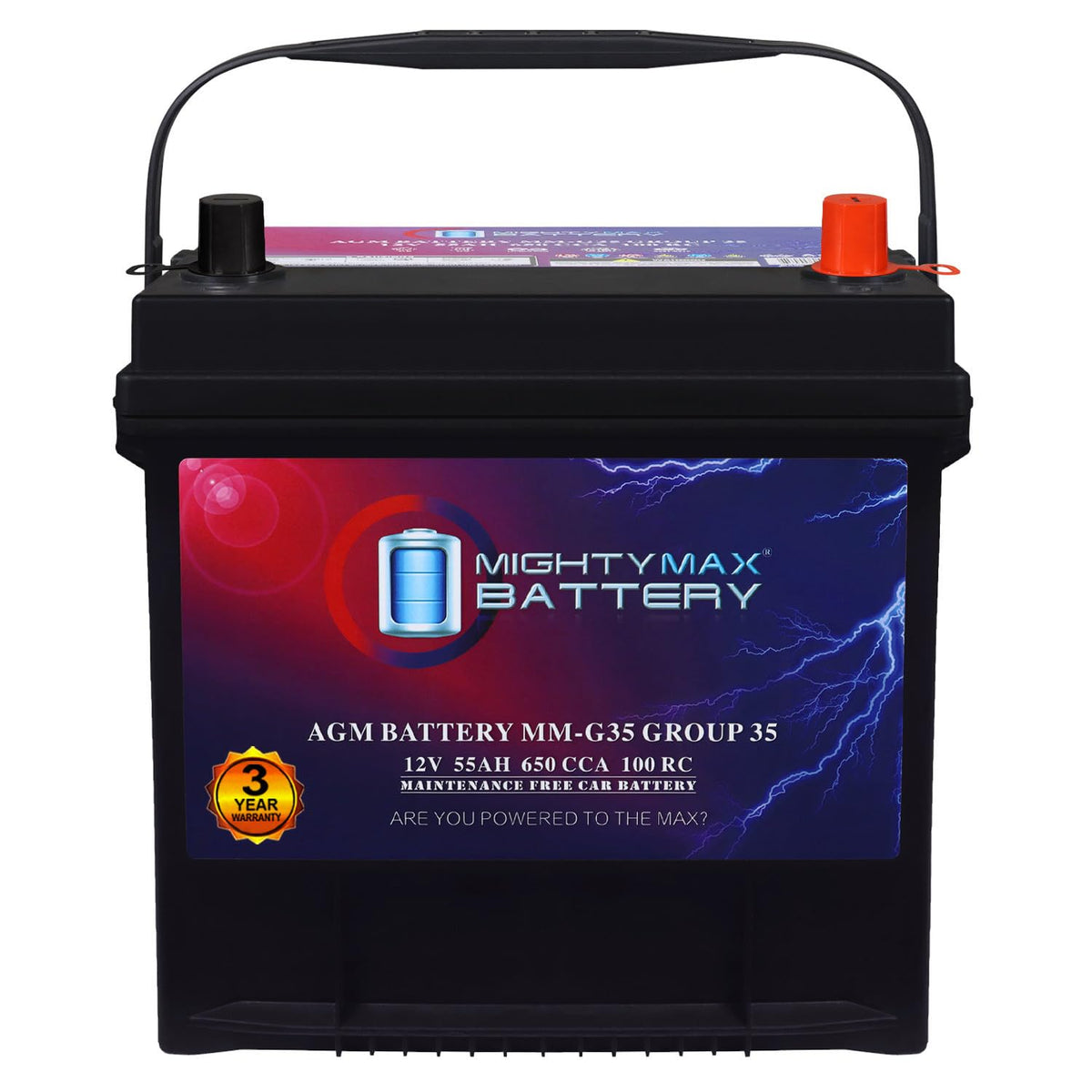 12V 55Ah AGM Replacement Battery U713161