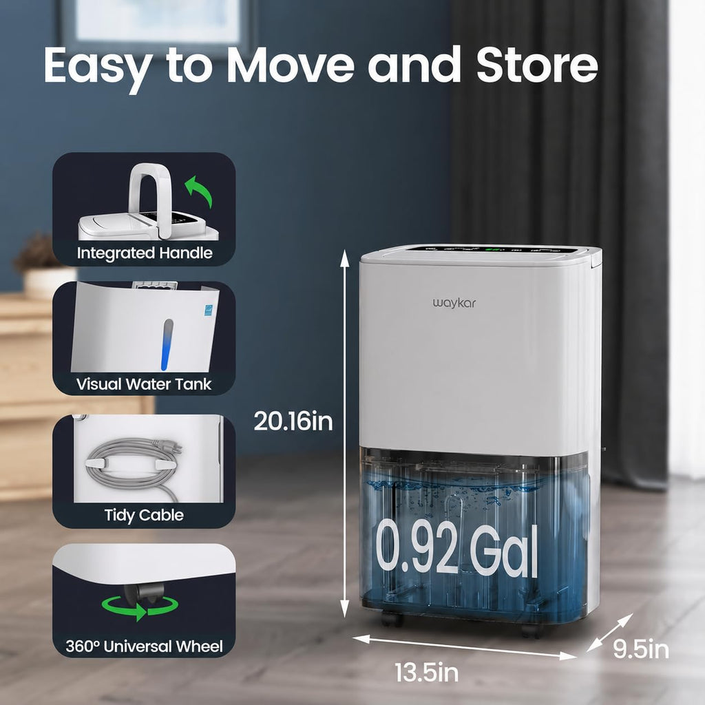 80 Pints Energy Star Dehumidifier with Drain Hose O349701