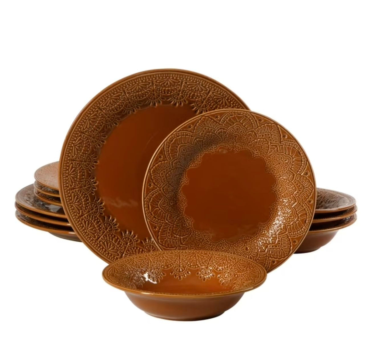12-Piece Ceramic Dinnerware Set W52911