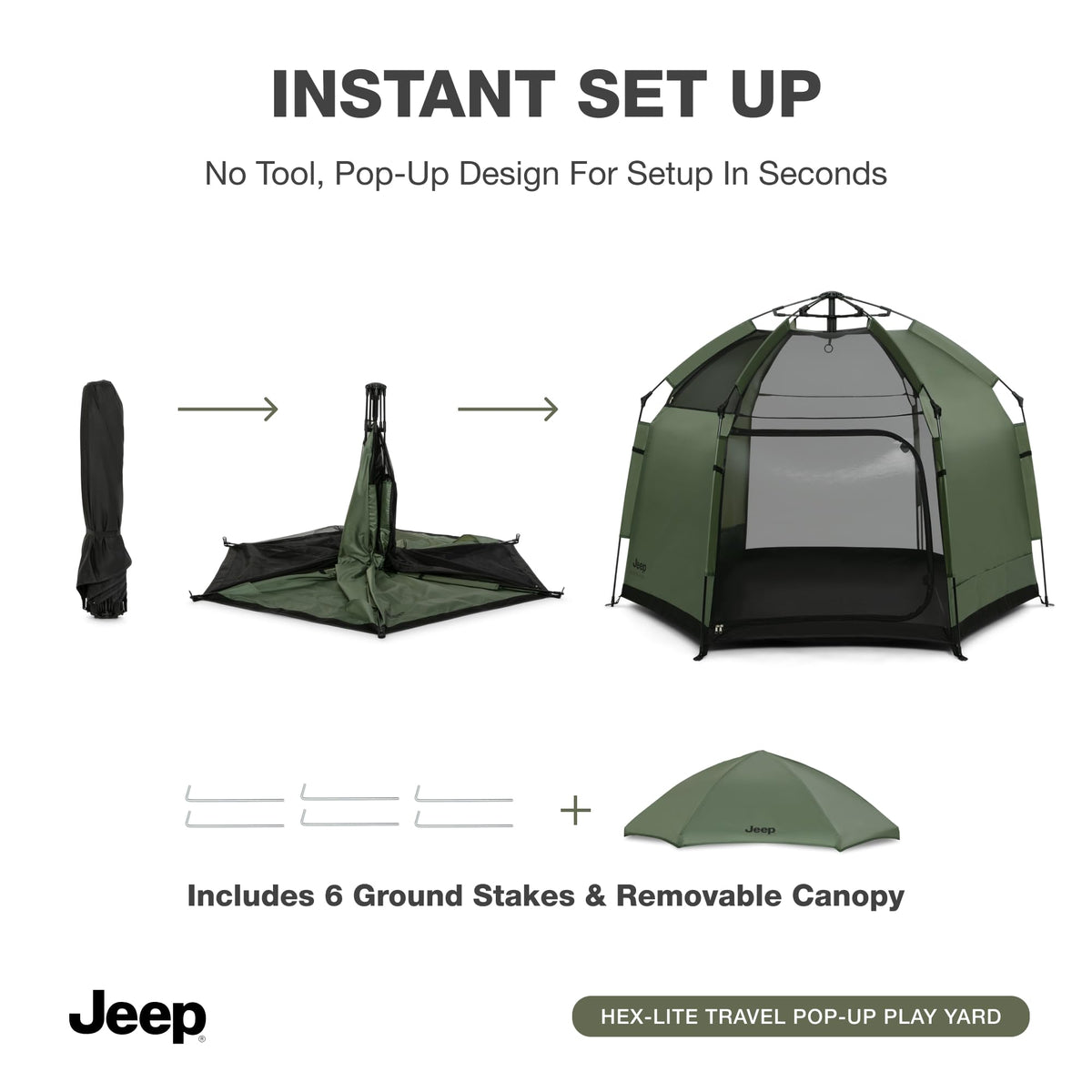 Olive Green Pop-Up Play Yard S856321