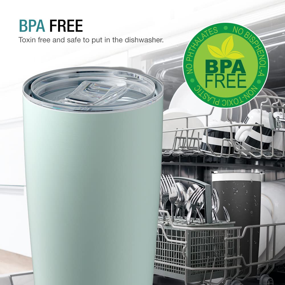 20 oz Stainless Steel Vacuum Insulated Tumbler with Lid and Straw A4984