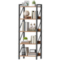 5-Tier Industrial Bookshelf with Metal Frame A587