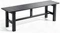 59 Inches Black 2-Person Aluminum Outdoor Bench E418392