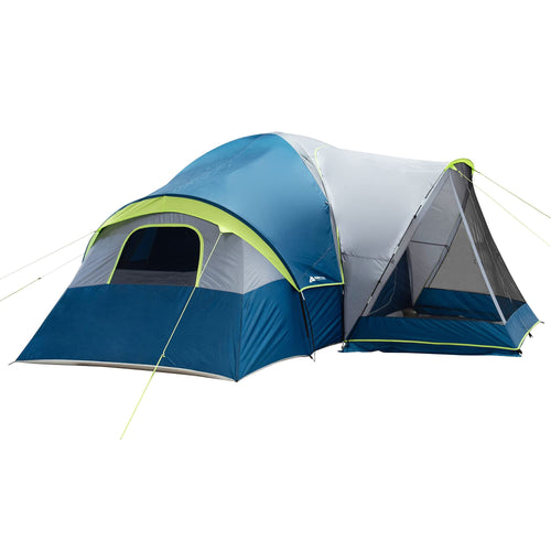 10-Person Camping Dome Tent with Screen Porch Y1363