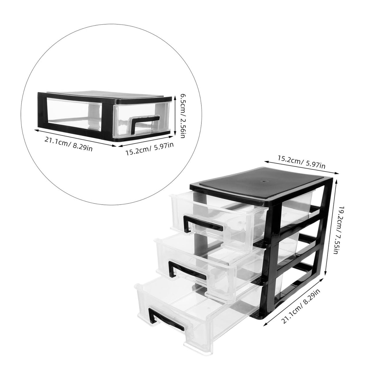 3 Drawer Plastic Desk Organizer R756779