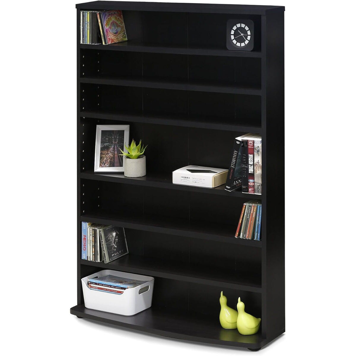 6 Tier Adjustable Multimedia Storage Tower E6418