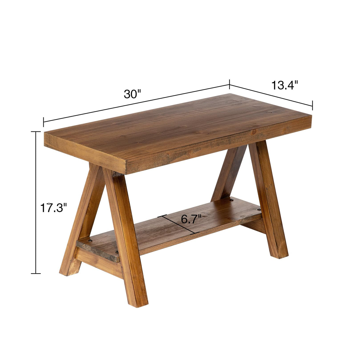 30" Solid Wood Storage Bench S751936