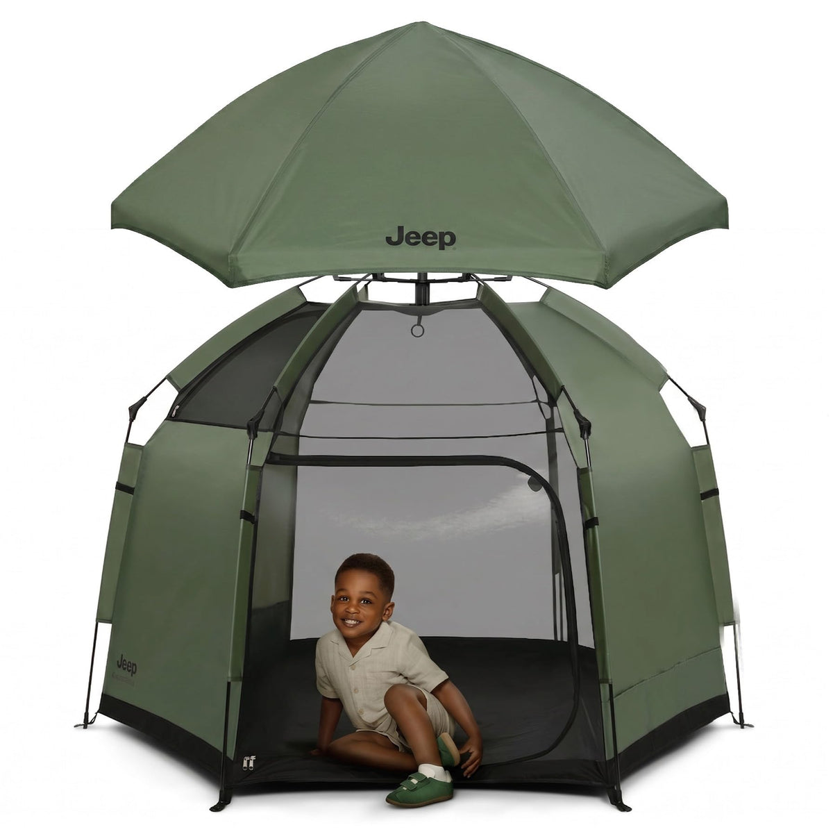 Olive Green Pop-Up Play Yard S856321