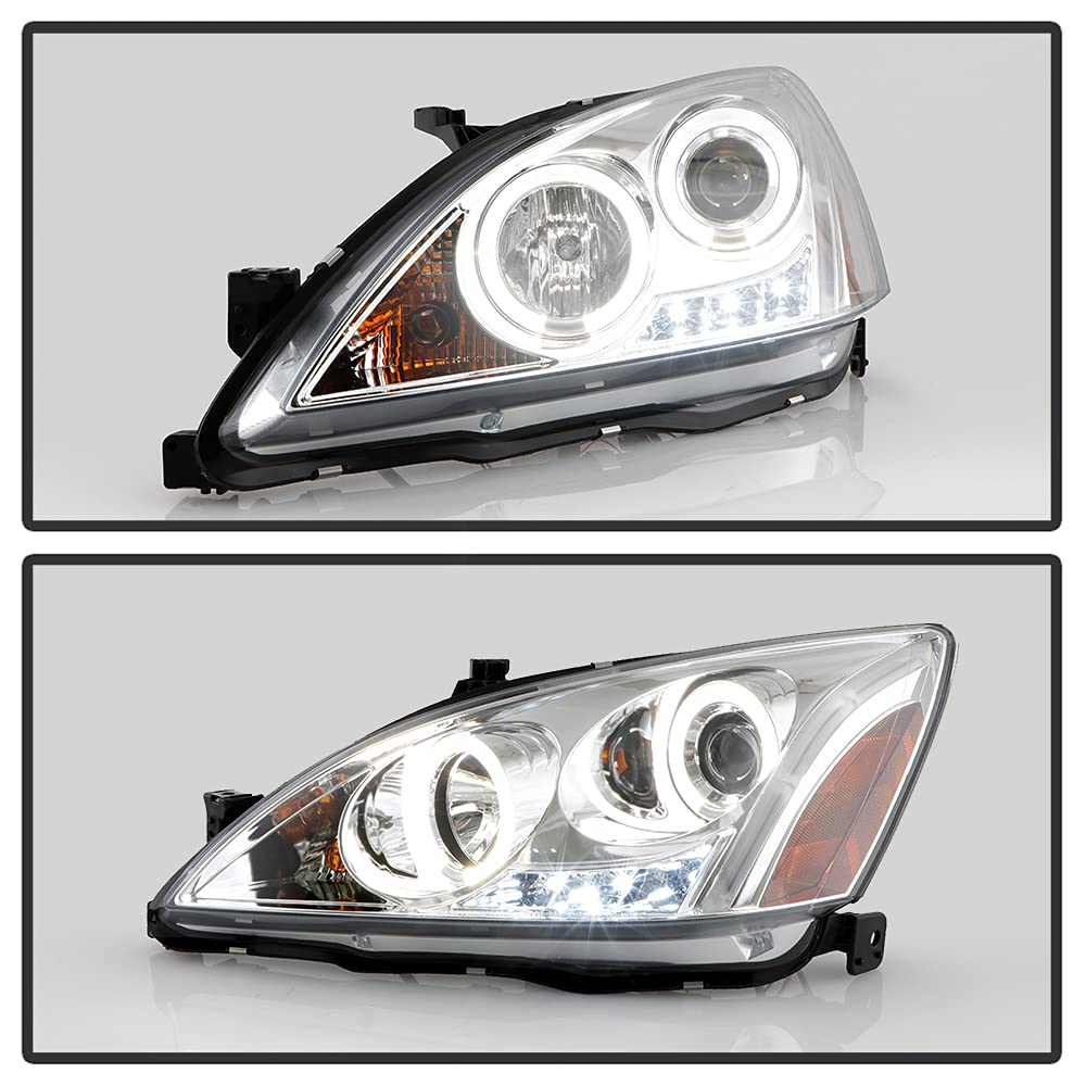 For 2003-2007 Honda Accord LED Projector Headlights, Driver & Passenger Side D27437