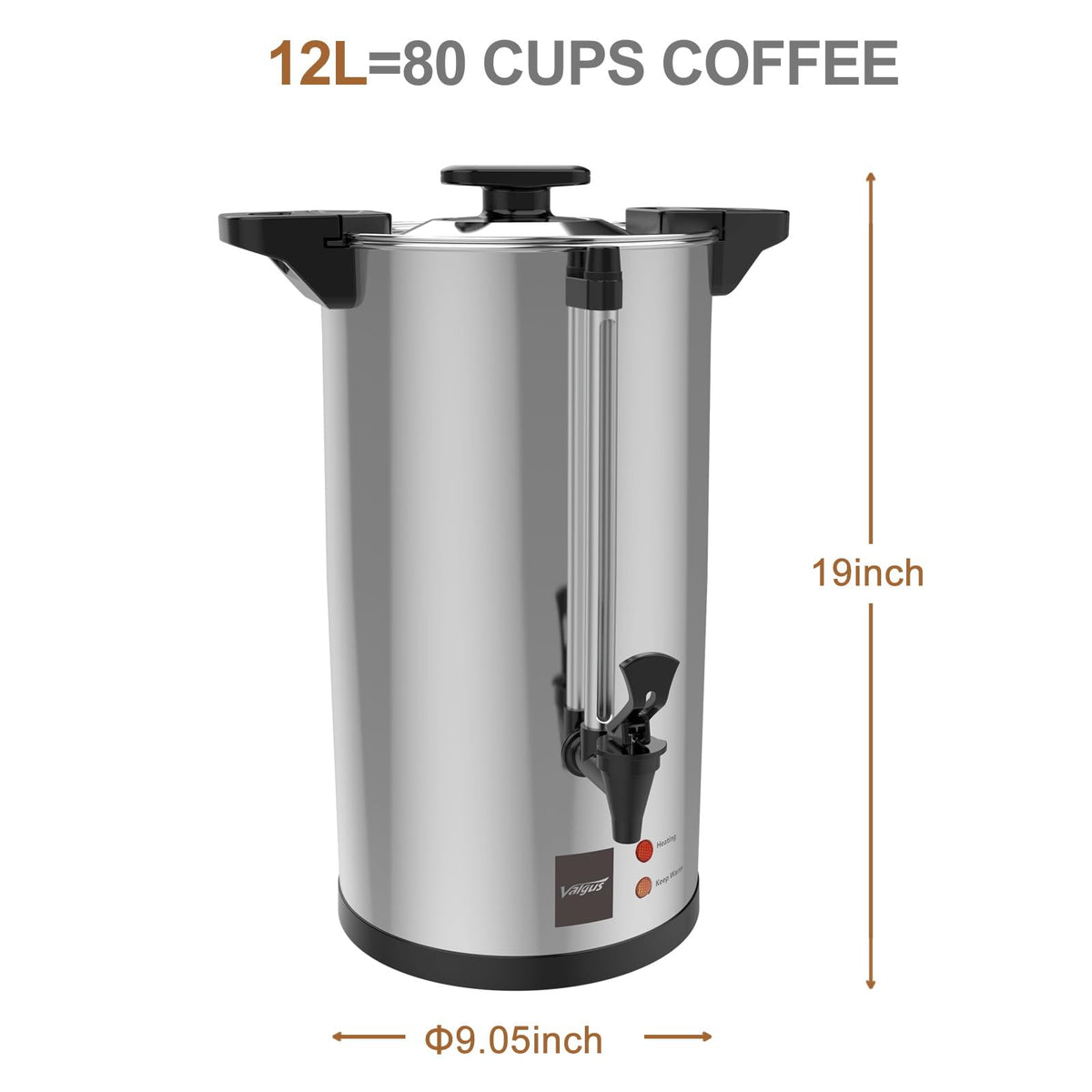 12L Electric Commercial Coffee Urn, 80 Cup G67369