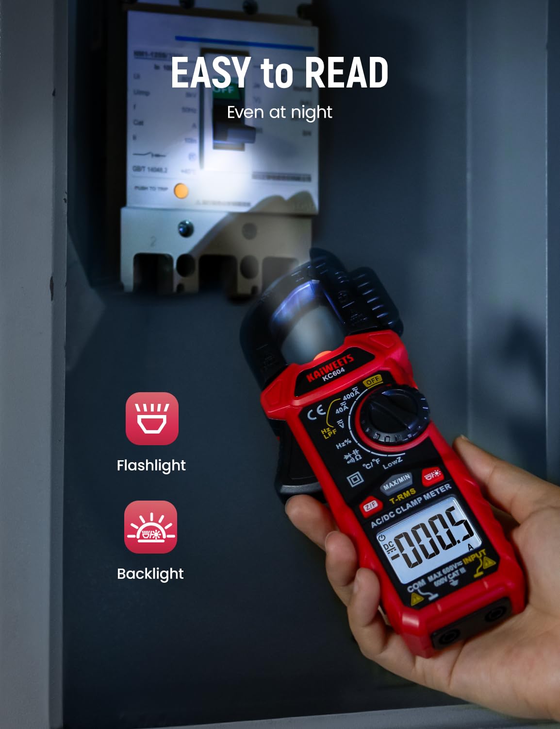 Digital Clamp Meter Multimeter with D-Shaped Jaw G170