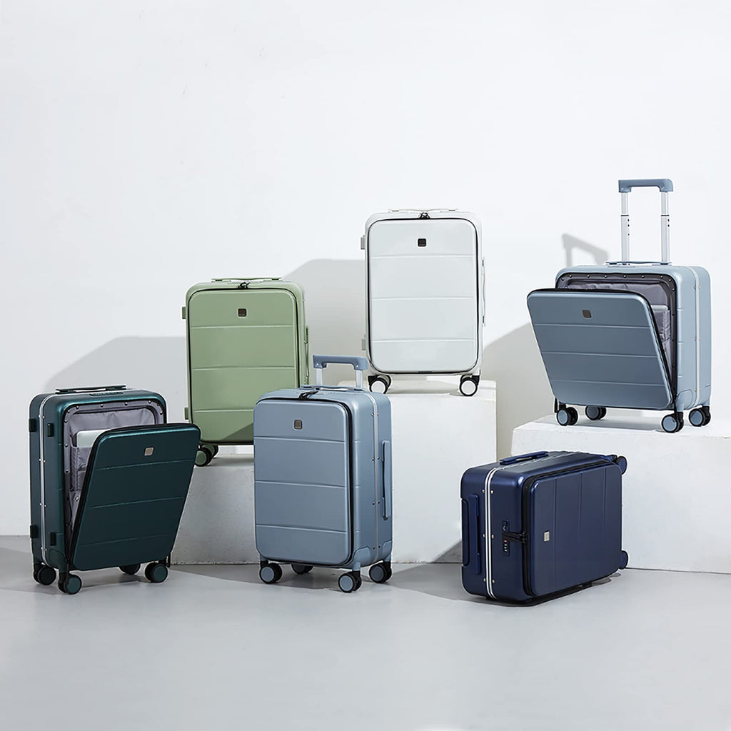 Smoke White 20 Inch Hard Shell Carry On Luggage H169