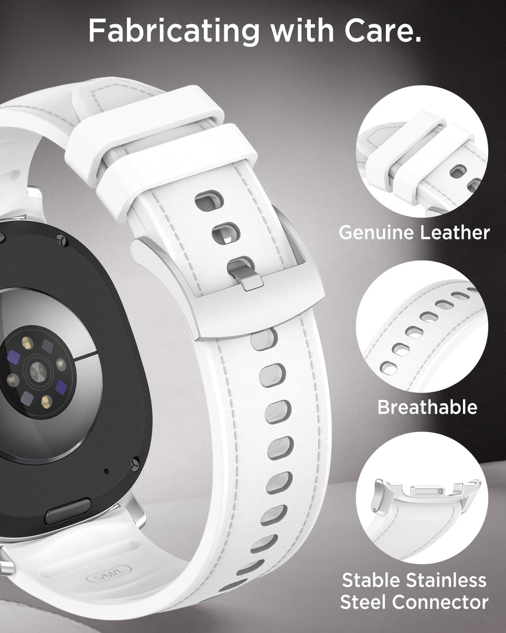 Leather Band for Galaxy Watch 9/8 40mm 44mm T37285