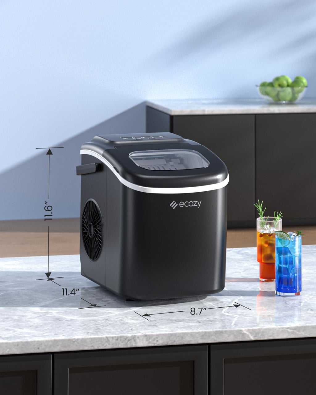 Countertop Ice Maker with Carry Handle, 26lbs/24Hrs P77392