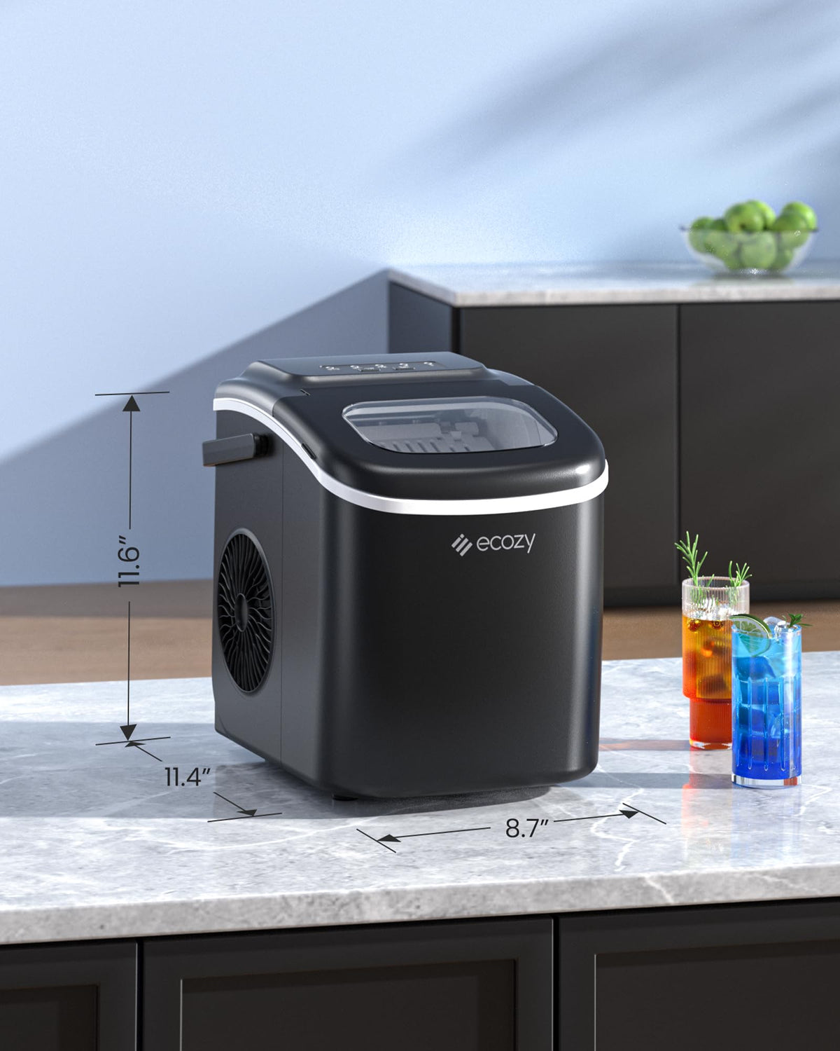 Countertop Ice Maker with Carry Handle, 26lbs/24Hrs P77392