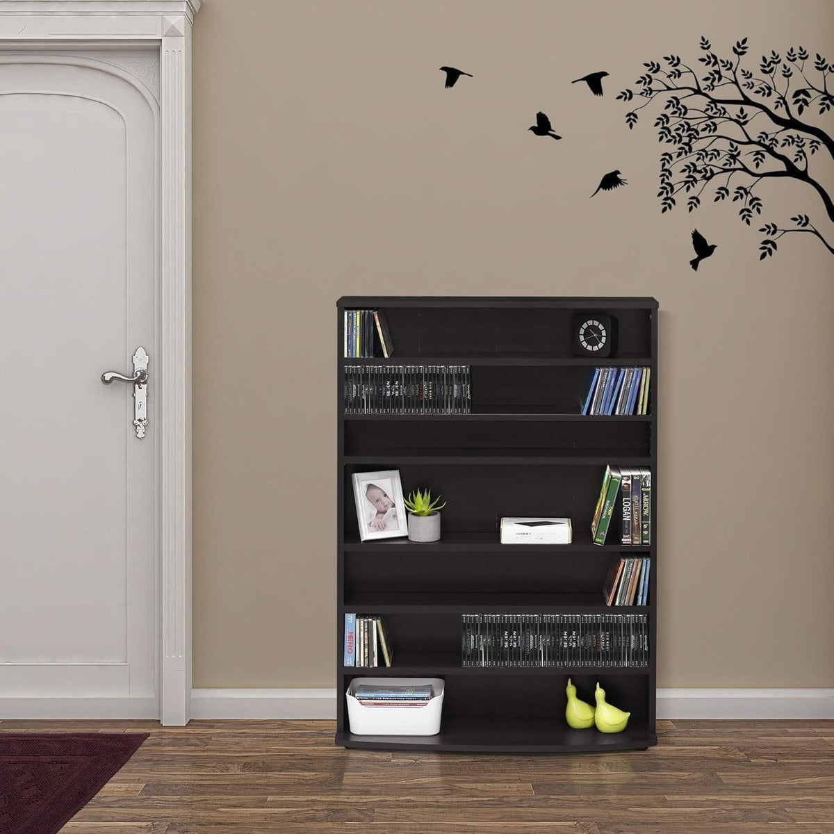 6 Tier Adjustable Multimedia Storage Tower E6418