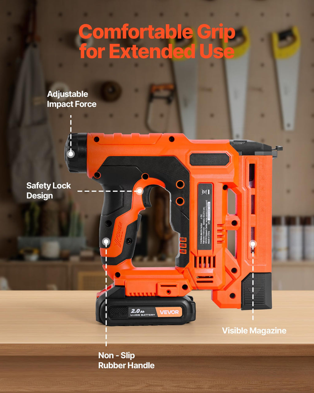 Cordless 2-in-1 18 Gauge Nail Gun Staple Gun M352377