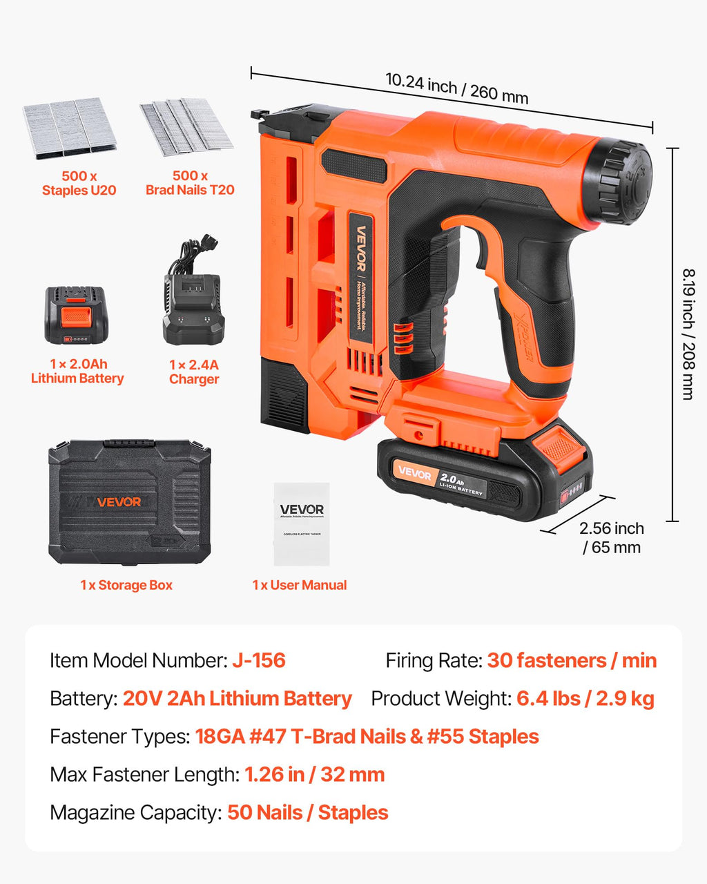 Cordless 2-in-1 18 Gauge Nail Gun Staple Gun M352377