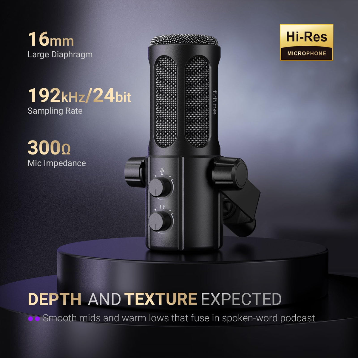 Dynamic Microphone with Boom Arm Kit, XLR/USB Podcast Mic and Stand Bundle with Mute Button H98199