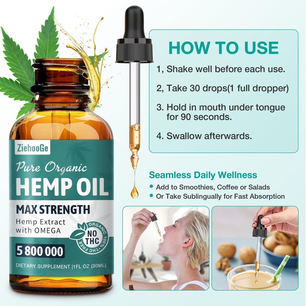 Hemp Oil Drops 3 Pack C865408
