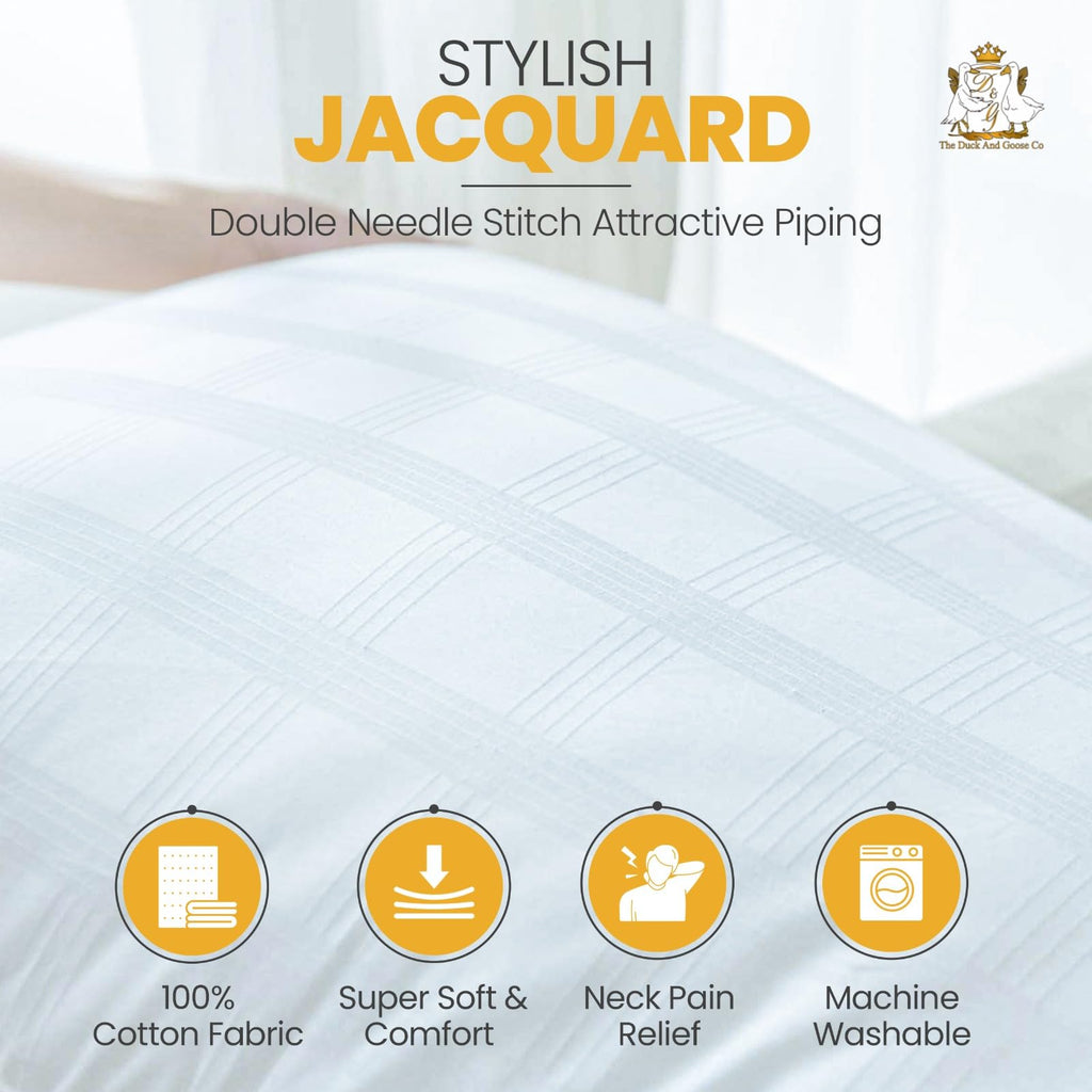 King Size Cotton Down Alternative Bed Pillows Set of 2 O717244