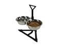 Double Feeder Corner High Stand with 2 x 1700 ml Stainless Steel Dishes M79426