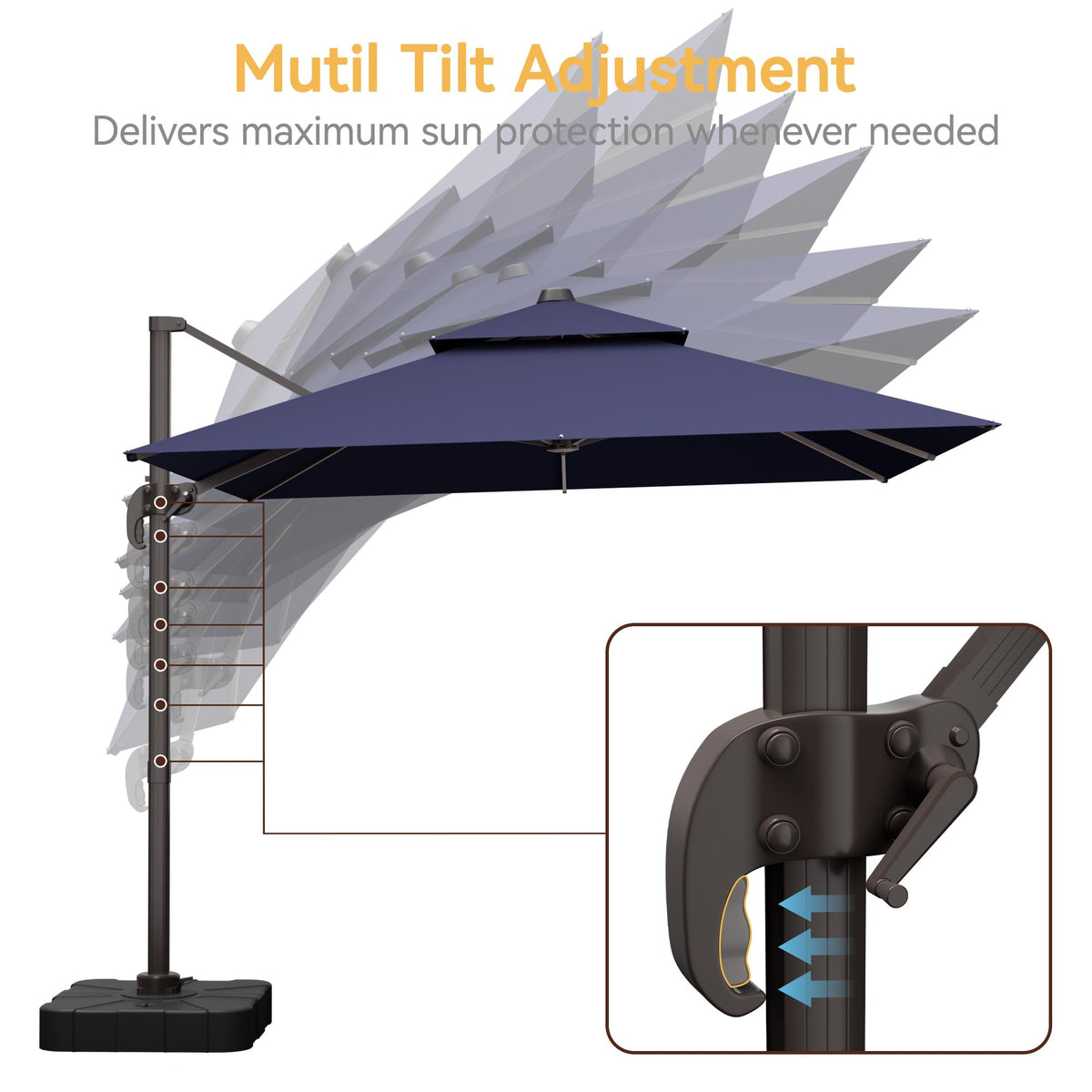 Cantilever Patio Umbrella with Base X2075