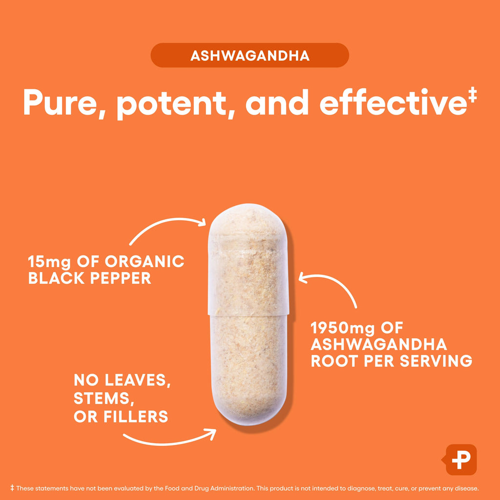 Organic Ashwagandha Root Powder 1950mg 90 Veggie Capsules X8978