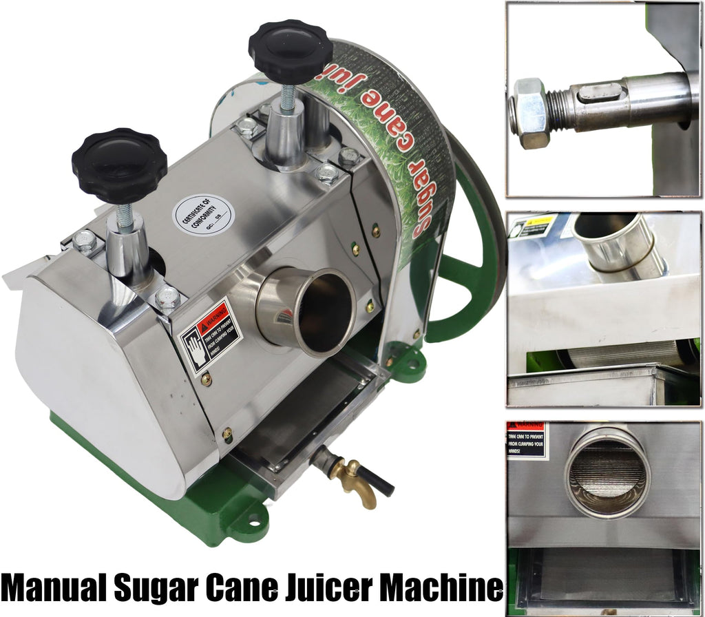 Manual Sugar Cane Juicer Machine with 2 Peeling Knives N9644