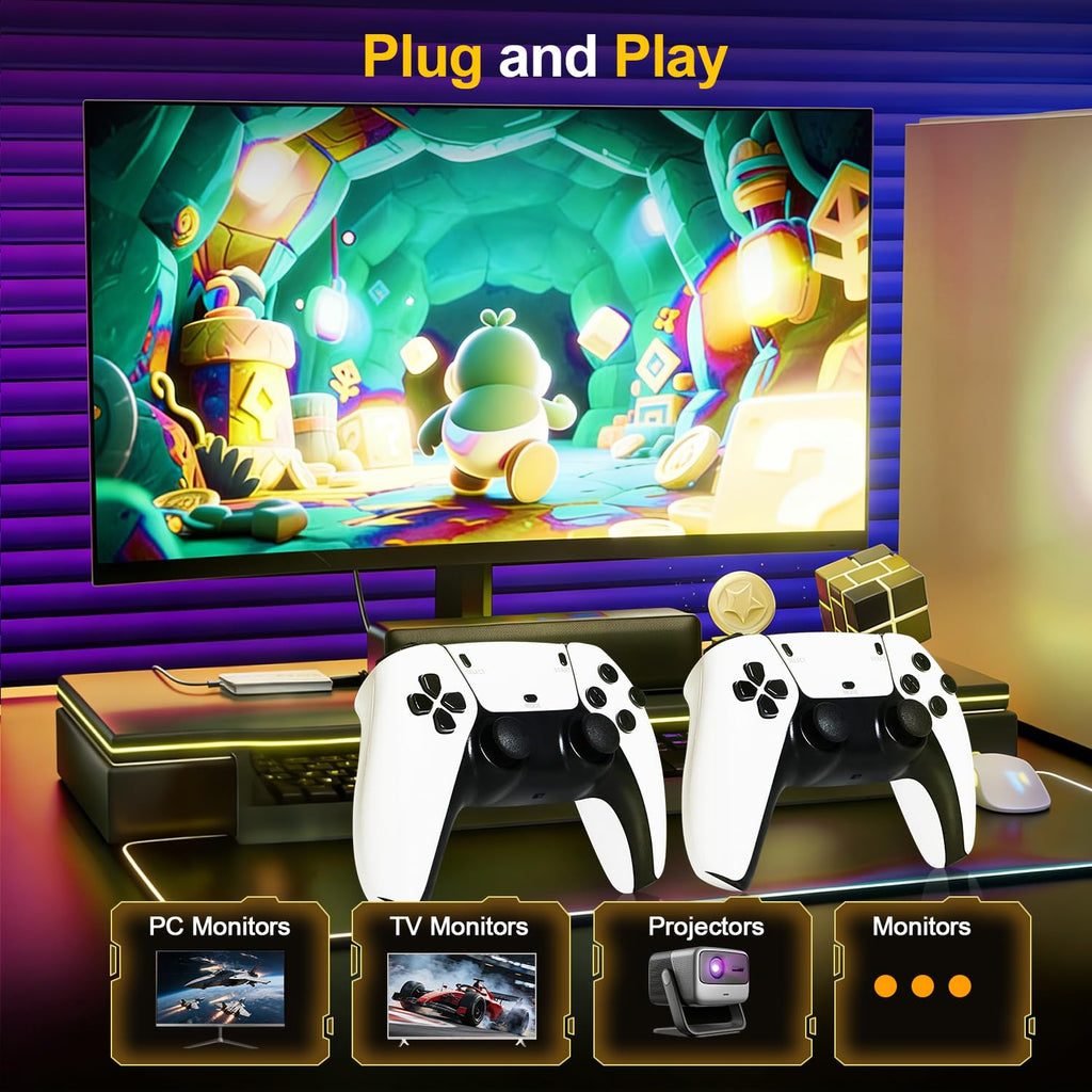 Retro Gaming Console Stick with Dual Wireless Controllers D2855