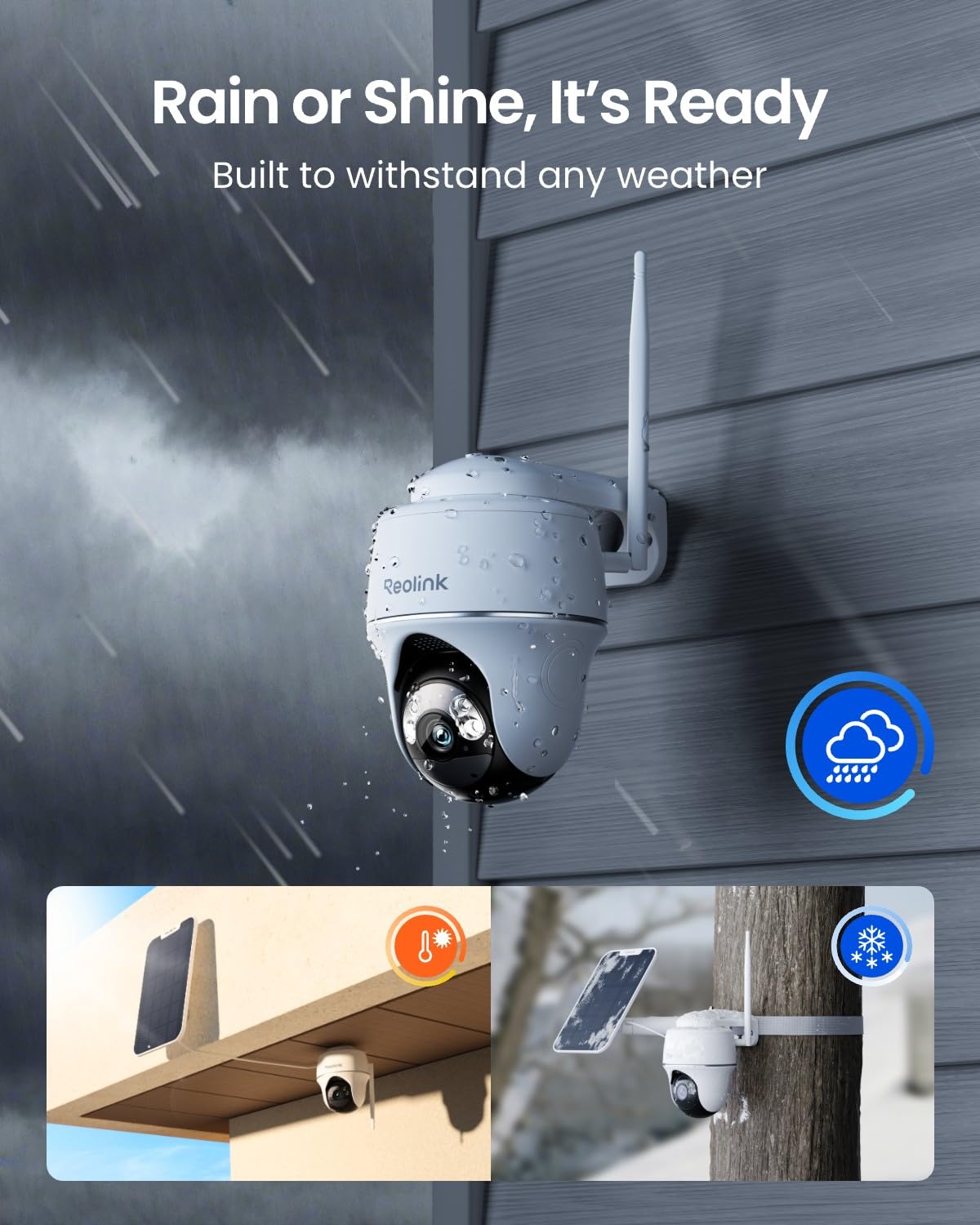 Solar Security Cameras Wireless Outdoor 360° Coverage H56849