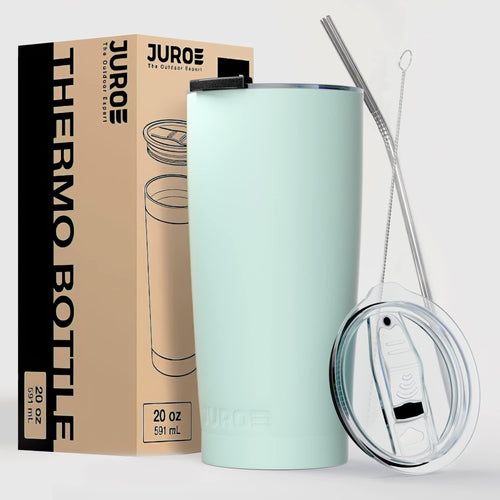 20 oz Stainless Steel Vacuum Insulated Tumbler with Lid and Straw A4984