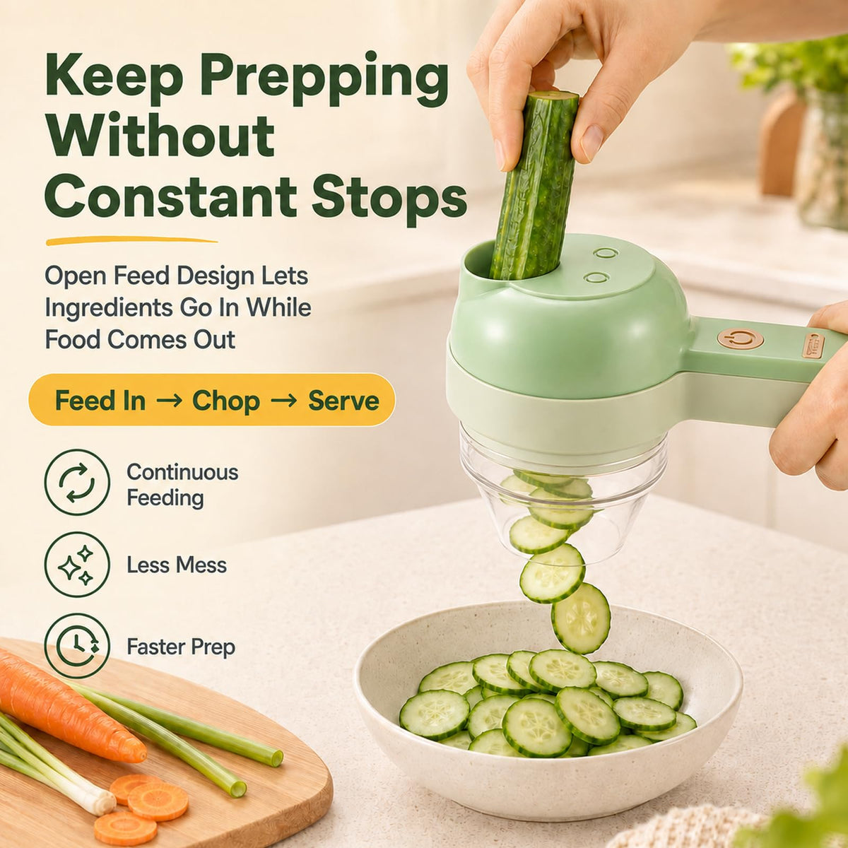 4 in 1 Handheld Electric Food Chopper Q1612
