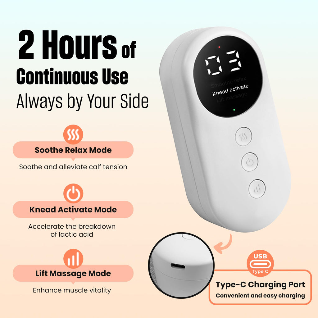 Light Gray Leg Massager with Heat and Compression X976200