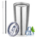 20 oz Stainless Steel Insulated Tumbler with Lids and Straws J6925