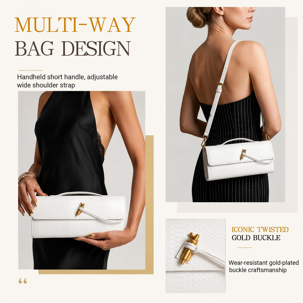 Woven Snake Print Crossbody Shoulder Bag W502717