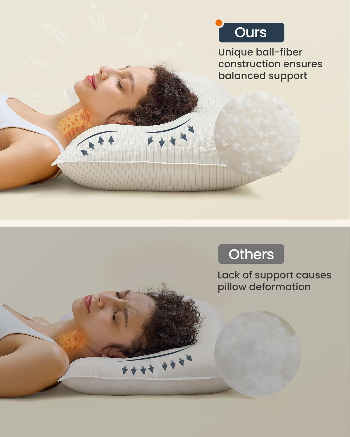 King Size Set of 2 Down Alternative Cooling Pillows H485