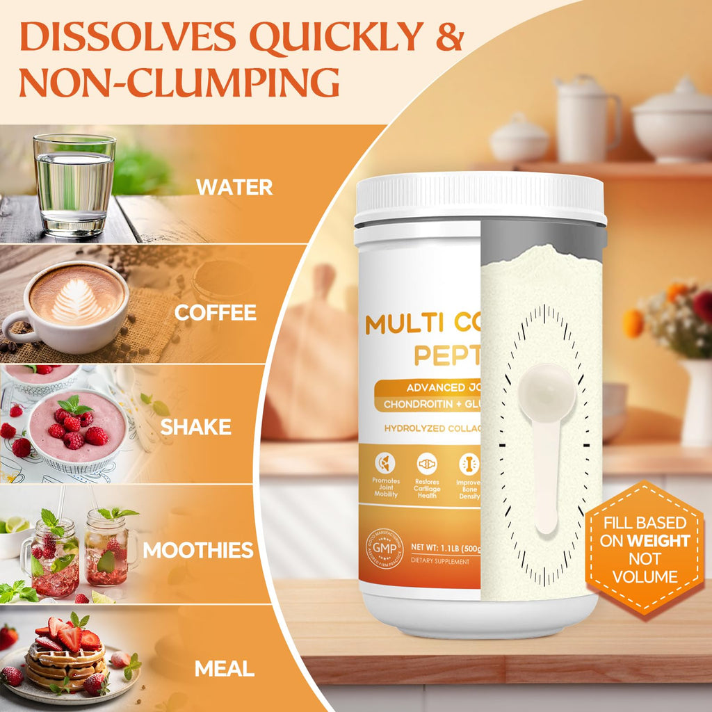 Multi Collagen Peptides Powder 50 Servings U563