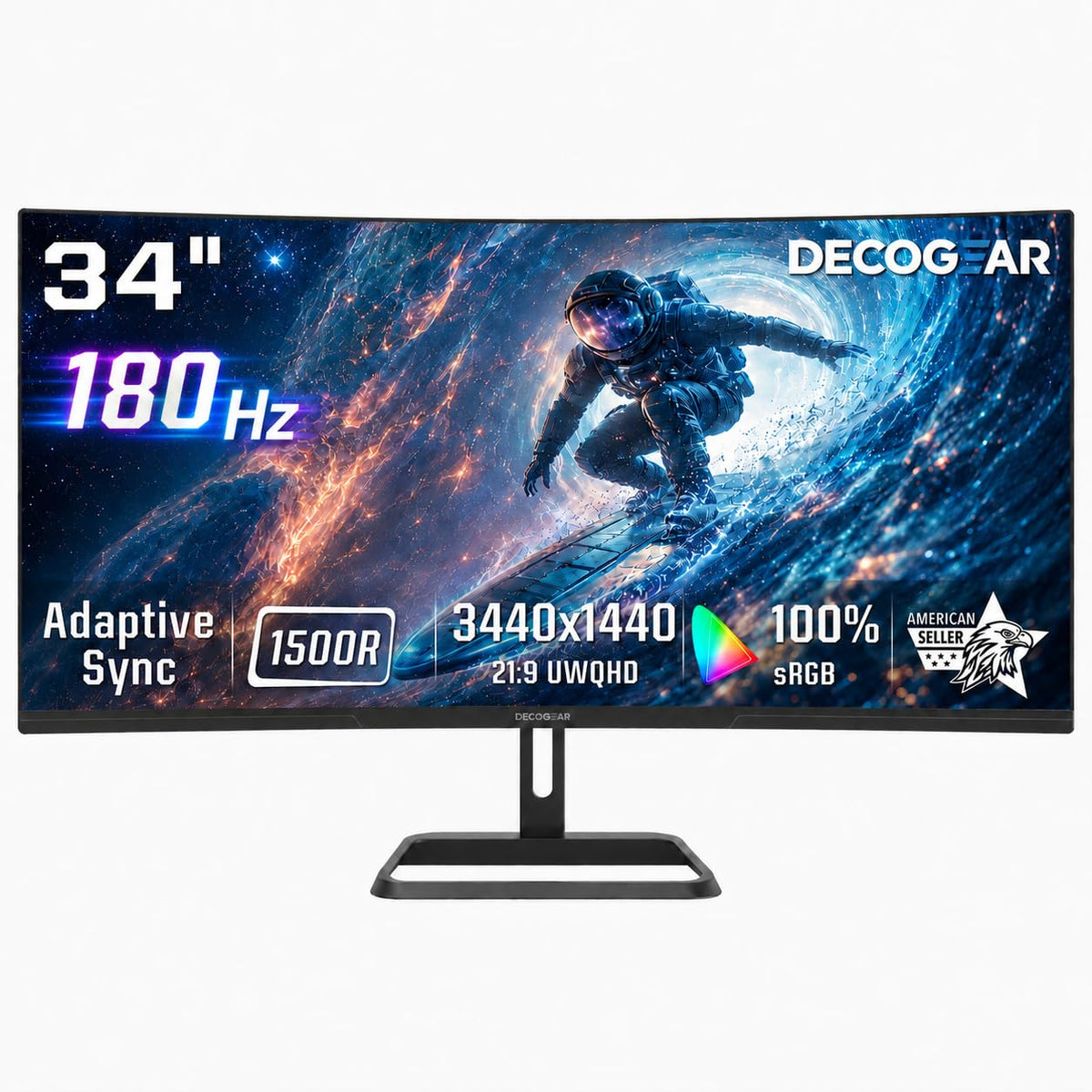 34” Curved Ultrawide Gaming Monitor 180Hz 3440×1440 X652