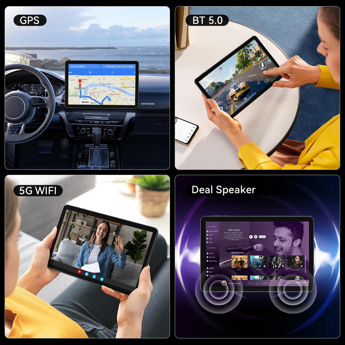 10.1 inch Android 15 Tablet Octa-Core 16GB RAM 64GB ROM W94086